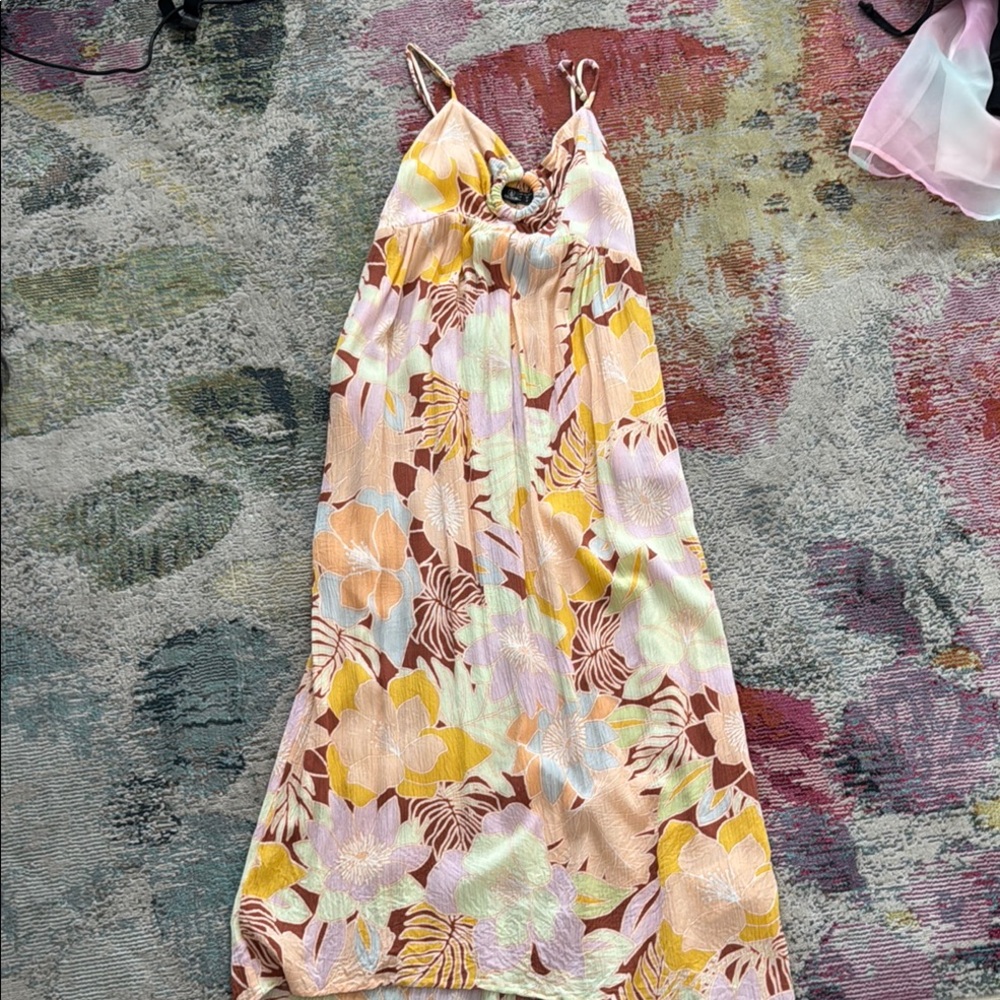 Floral Maxi Dress with Spaghetti Straps